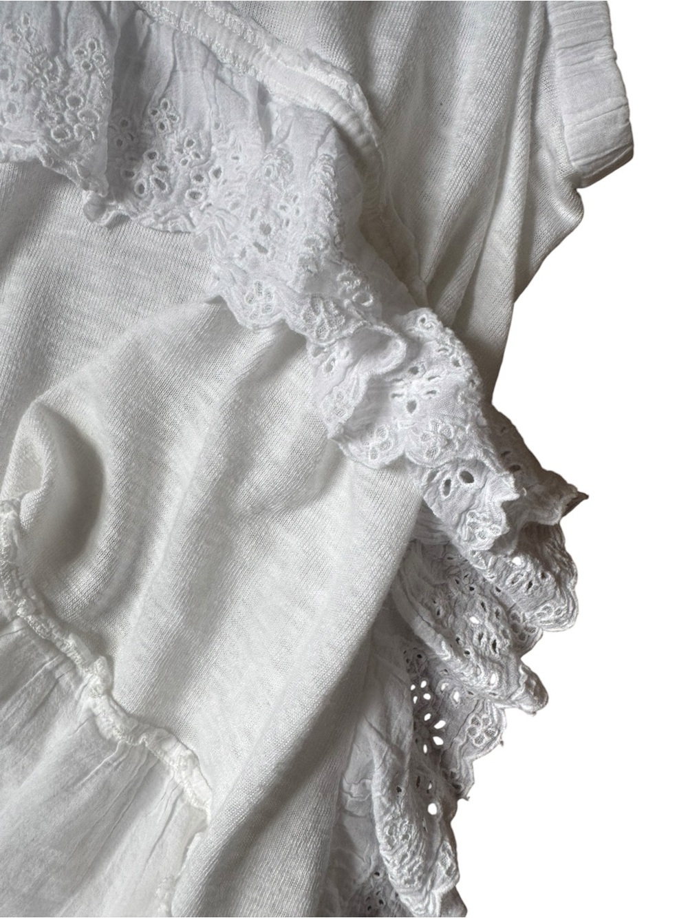 Free People Claire Tee Ruffled Sleeveless Tunic Top - Picture 7 of 8